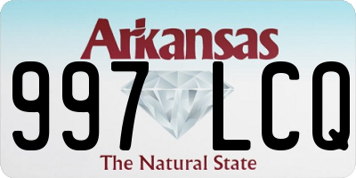 AR license plate 997LCQ