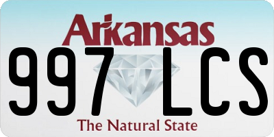 AR license plate 997LCS