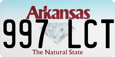 AR license plate 997LCT