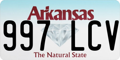 AR license plate 997LCV