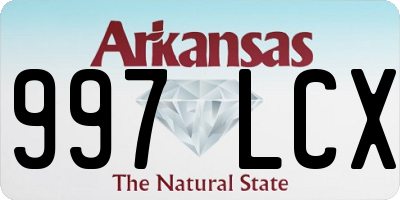 AR license plate 997LCX