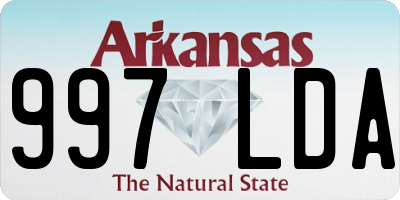 AR license plate 997LDA