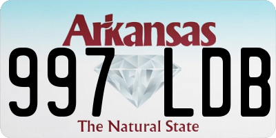 AR license plate 997LDB