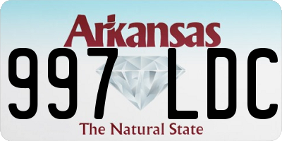 AR license plate 997LDC