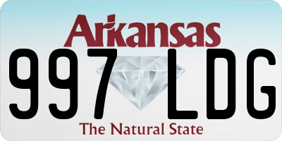 AR license plate 997LDG