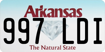 AR license plate 997LDI