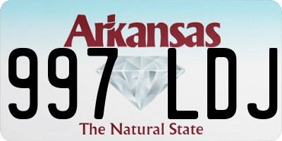 AR license plate 997LDJ