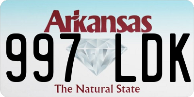 AR license plate 997LDK