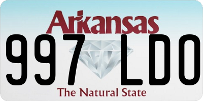 AR license plate 997LDO