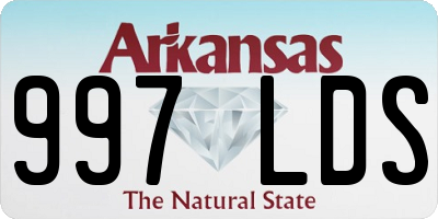 AR license plate 997LDS