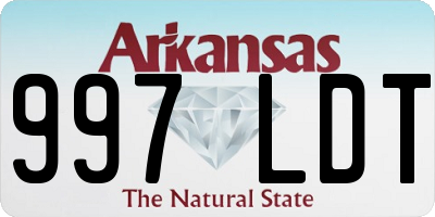 AR license plate 997LDT