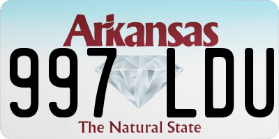 AR license plate 997LDU