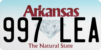 AR license plate 997LEA
