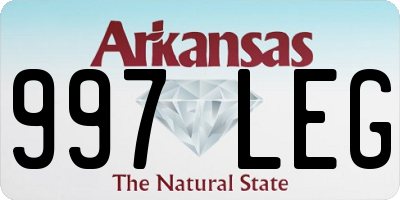 AR license plate 997LEG