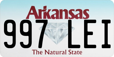 AR license plate 997LEI