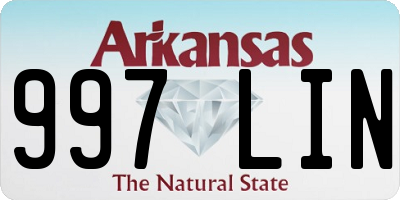 AR license plate 997LIN