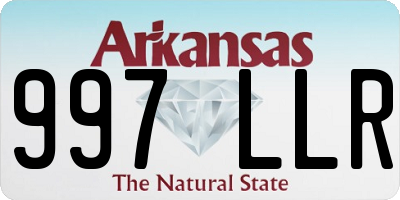 AR license plate 997LLR