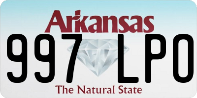 AR license plate 997LPO