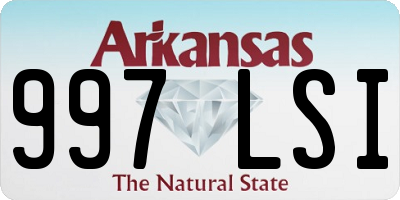 AR license plate 997LSI