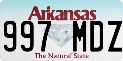 AR license plate 997MDZ