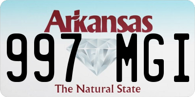 AR license plate 997MGI