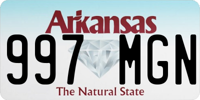 AR license plate 997MGN