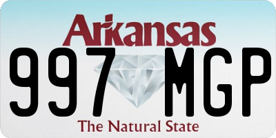 AR license plate 997MGP
