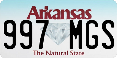 AR license plate 997MGS