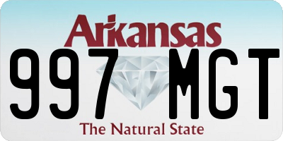 AR license plate 997MGT
