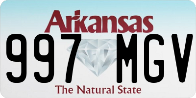 AR license plate 997MGV