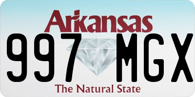 AR license plate 997MGX
