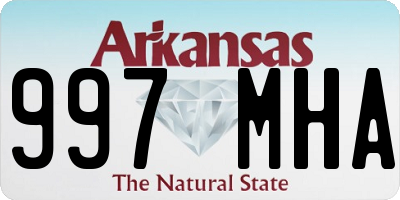 AR license plate 997MHA