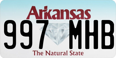 AR license plate 997MHB
