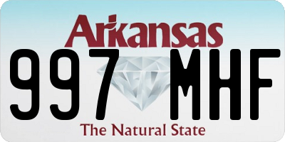 AR license plate 997MHF