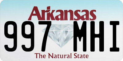 AR license plate 997MHI