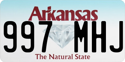 AR license plate 997MHJ