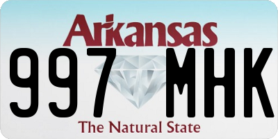 AR license plate 997MHK