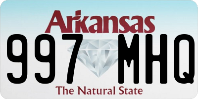 AR license plate 997MHQ