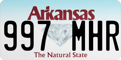 AR license plate 997MHR