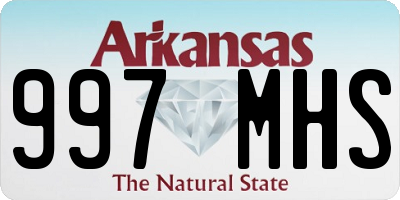 AR license plate 997MHS