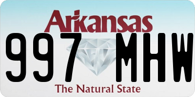 AR license plate 997MHW