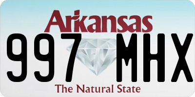AR license plate 997MHX