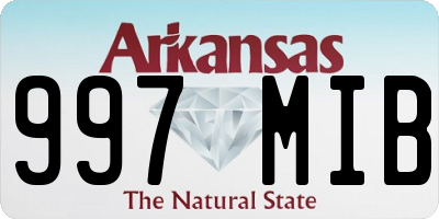 AR license plate 997MIB