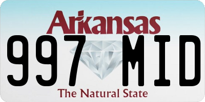 AR license plate 997MID