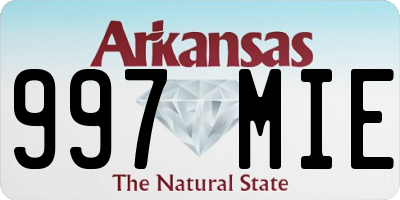 AR license plate 997MIE