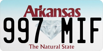 AR license plate 997MIF