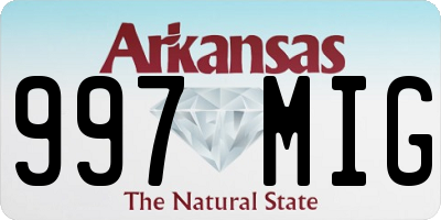 AR license plate 997MIG