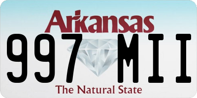 AR license plate 997MII
