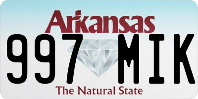 AR license plate 997MIK