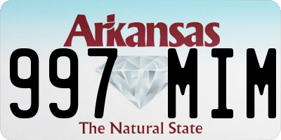 AR license plate 997MIM